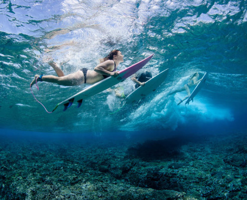 Fiji Surf Fun Duck-Diving at Pipe