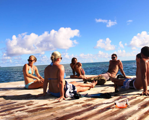 Fiji Resort Happy Hour on Pontoon