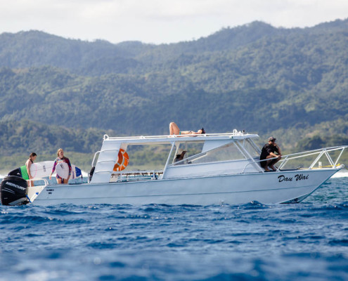 Surf Fiji Surf Boat on Mooring