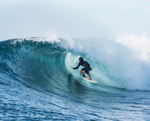 Surfing Fiji J's Barrel